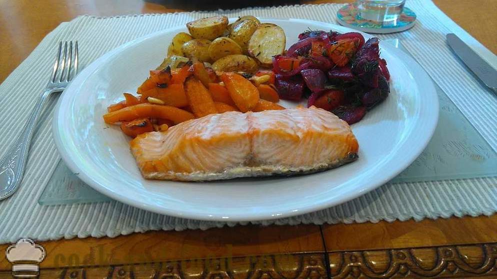 Jako samodzielny pieczone ryby z warzywami - przepisy kulinarne wideo w domu