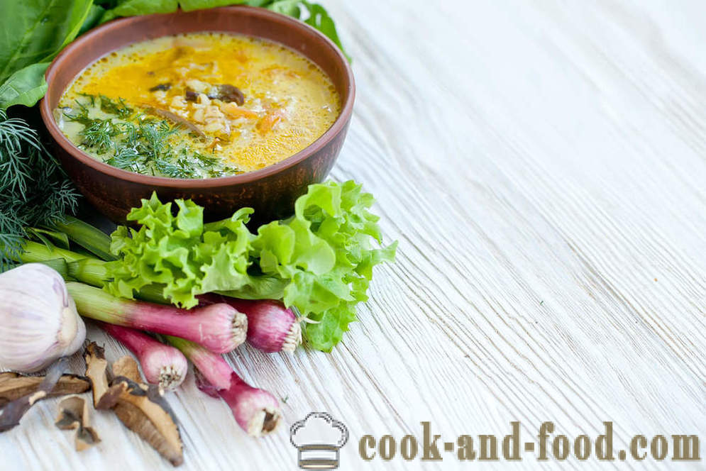 Przygotowanie niezwykłych potraw: zupa z grochem i grzybami - przepisy wideo w domu