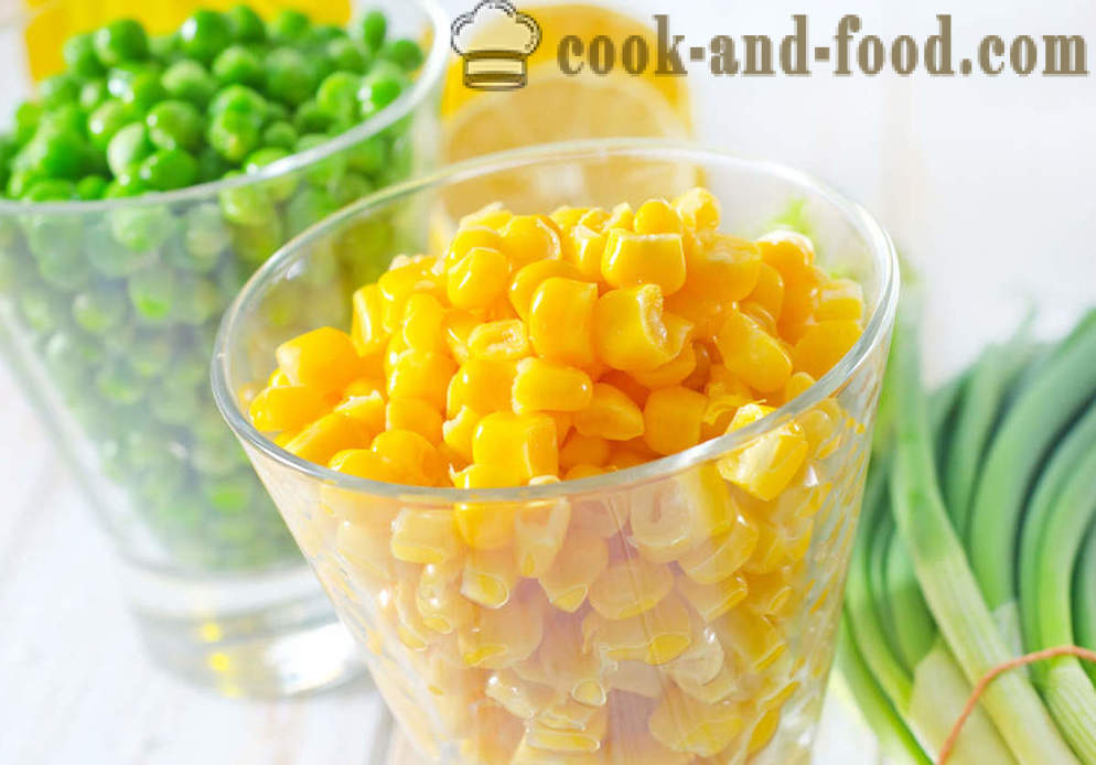 Sałatka 4 Receptą kukurydzy i zielonego groszku